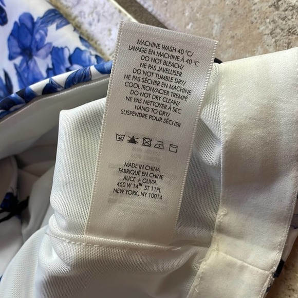 Floral Blue Women's Crop Top - Picture 11 of 13